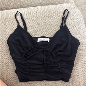 Urban Outfitters Black Camisole with Ruched Detail